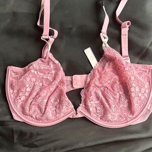 Victoria's Secret Pink Lace Bra Unlined Demi